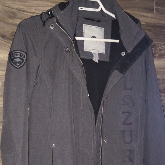 Roots 73 x Lazure - Women's Charcoal Gray Long Jacket - Picture 3 of 9